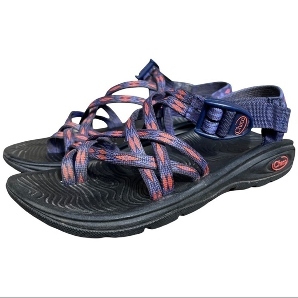 Chaco Women's Zvolv X2 Athletic Sandal Volcanic Blue Orange Black 7 - Picture 2 of 16